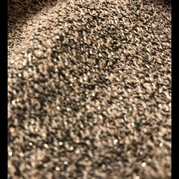 FREE PEOPLE Sweater GOING FOR THE GOLD Rose Pink & Glitter Gold Faux Wrap SZ XS - Picture 15 of 15